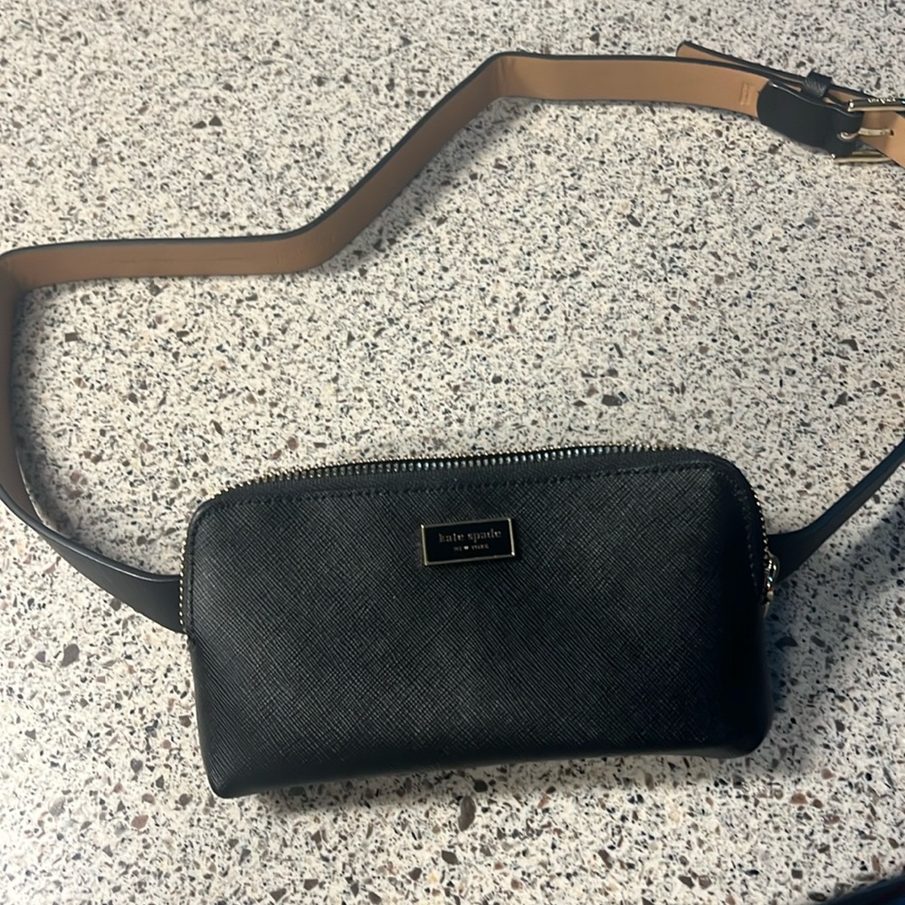 Kate Spade Black and Tan Crossbody Bag L XL
